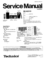 Technics - SEHD-310 - Service manual 